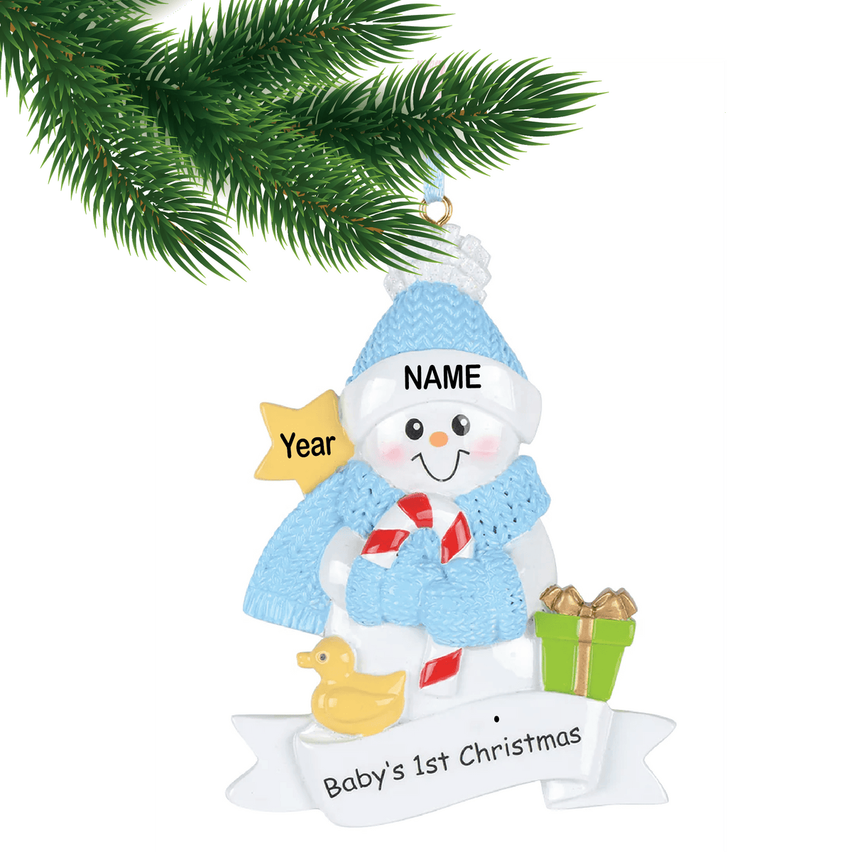 Baby's 1st Christmas Blue Scarf Ornament