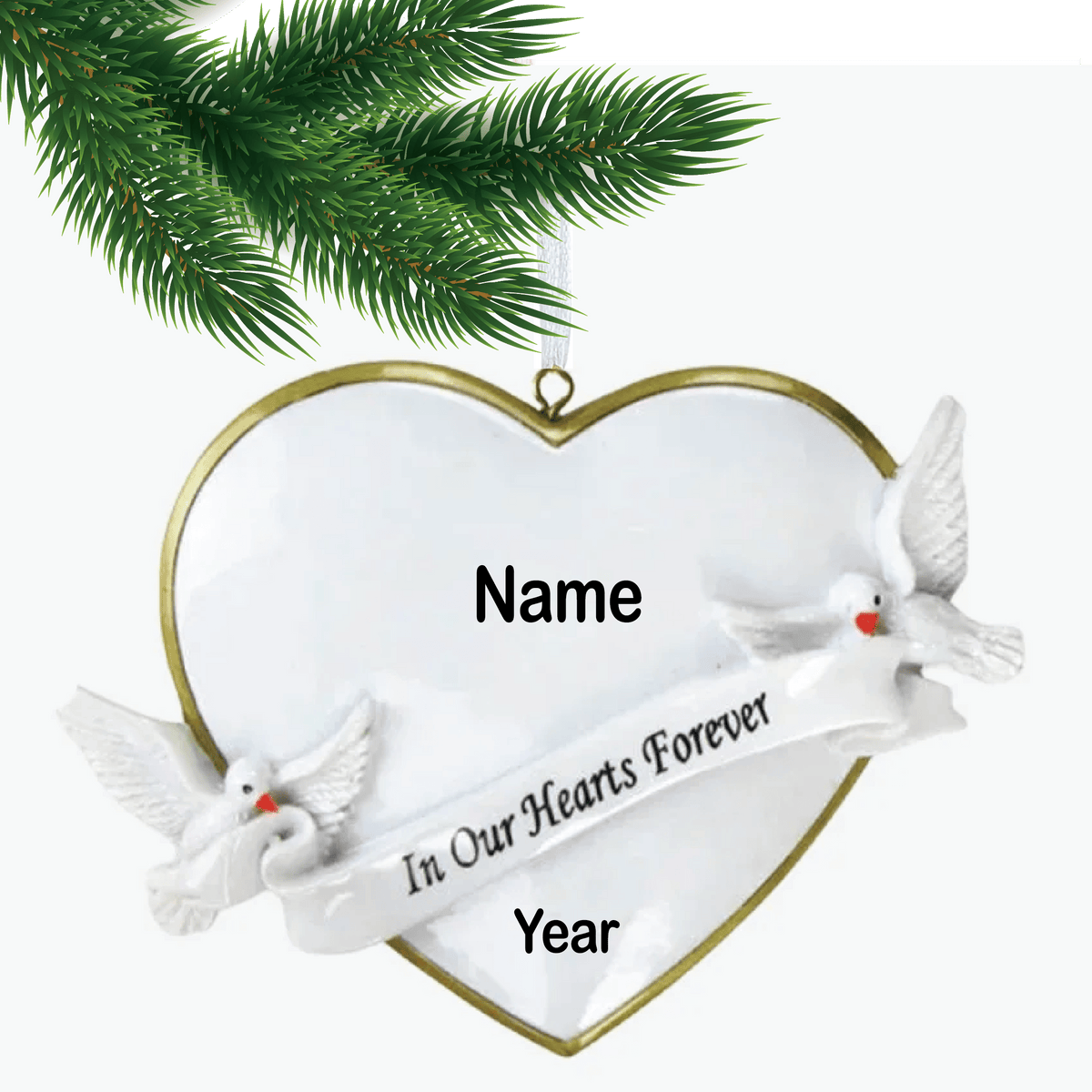 In Our Hearts Forever Banner Ornament