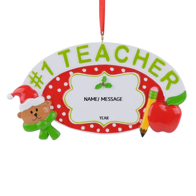 #1 Teacher Ornament