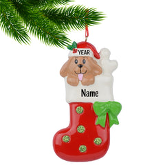 Dog in Stocking Ornament