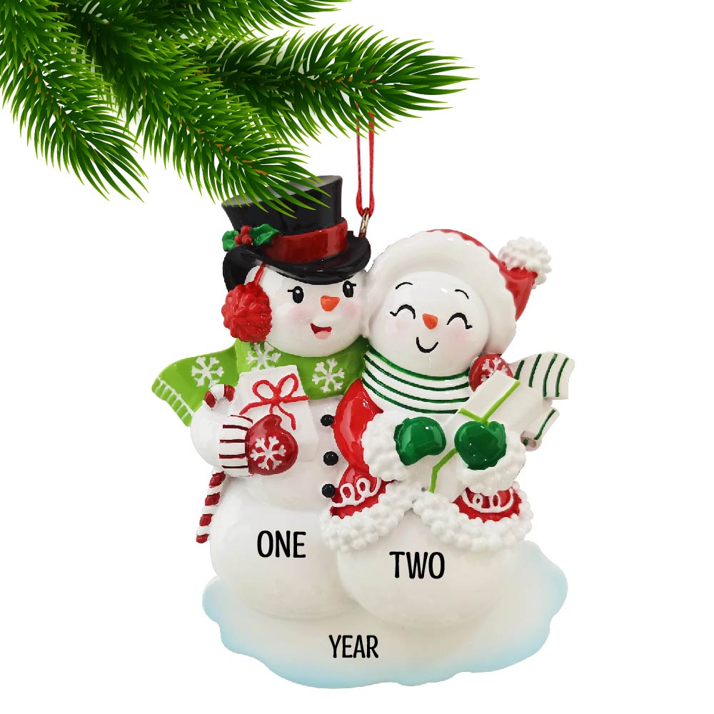 Snow Couple Ornament