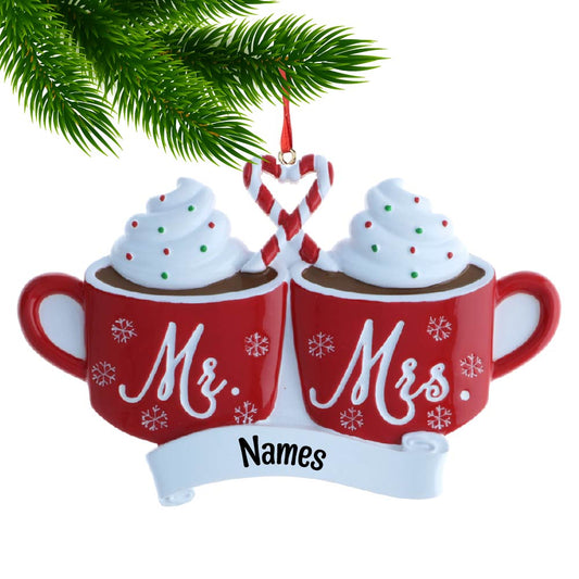 Mr & Mrs Hot Chocolate Ornament