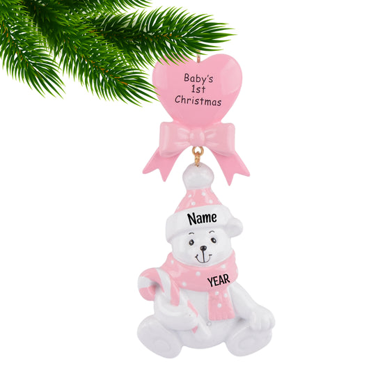 Baby’s 1st Christmas - Pink Bear